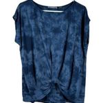 Tart  Tie Dye Twist Front Short Sleeve Blue Blouse Shirt Size Small EUC #0178 Photo 0
