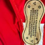 Red sexy plunging low cut wrap tie back one piece skirt swimsuit size XL NWOT Photo 8