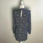 ZARA | Animal Print Long Sleeve Mini Dress Shoulder Pads Size Small Photo 6