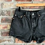 Levi's Levi’s 501 Black Denim Jean Shorts Cut Off High Rise, 28 Photo 2