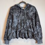 Pilcro  Drop Shoulder Flounce Hoodie Floral Size M Photo 2