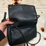 Black Textured PLeather Bag with Zipper Closure Photo 4