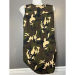 Mileage Shirt Womens Small Camo Lace Up Sleeveless Tunic Top Military Camo Photo 3