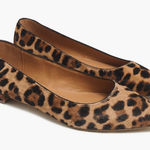 J Crew Factory Marina leopard calf hair flats New Brown Size 6 Photo 0