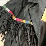 Andree by Unit Andree’ by Unit black faux suede fringed open jacket, NEW with tags size S Photo 4