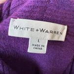 White + Warren‎ Purple Cashmere Sweater Cowl Neck Size Large Long Tunic Luxe Photo 3