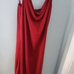Scoop neck wine color maxi dress with slits on the side size large new n… Red Photo 2