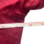 Rena Rowan Vintage Burgundy 100% Linen Ladder Crochet Button Down Blouse Sz 14 Photo 6