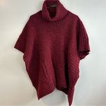 Athleta  Donegal Passage Cowl Neck Red Wool Blend Poncho/Sweater Size S/M Photo 1