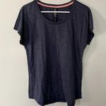 RBX indigo blue short sleeved women's top workout athleisure size small Photo 0