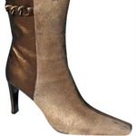 Donald Pliner Bronze Metallic Couture Sand Bronze HairCalf Leather Boot $450 NWT Gold Size 8.5 Photo 3