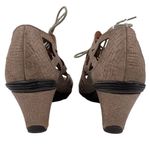 Gentle Souls OKEY DOKEY Taupe Lace-Up Gladiator Mid Heel Sandals Size 8 M Photo 2