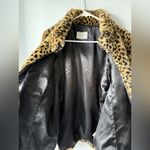 White Stag VTG  Leopard Print Faux Fur Coat Jacket Zip Up Jacket Hippie Size M L Photo 10