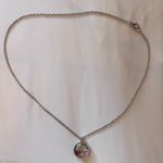 Sanrio Vintage Y2K Hello Kitty Pink Clear Glass/Resin Cabochon Silver-Tone Necklace Photo 1