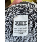 PINK - Victoria's Secret Women's  Gray White Teddy Jacket OS Photo 2