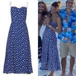 Reformation  Juliette Dress in Moray Blue Dots Size 10 Photo 4