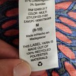 Scoop Red & Blue Geometric Assymetric Ruffle Midi Dress Size Medium Photo 8