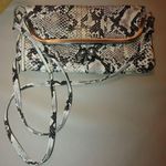 Jessica Simpson Snake White Black Print Clutch Purse With Shoulder Strap Photo 0