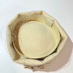 Jonquil Original Womens Cream Felt Bow Veil Tassel Pillbox Hat Gold Photo 2