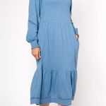 Denim & Co. Canyon Retreat Easy Midi Boot Dress Med Denim Blue 1X NEW Photo 0