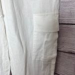 Magaschoni Womens Linen Utility Cargo Pockets Elastic Waist Drawstring Pants Photo 4