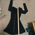 Wilfred Aritzia black and white zipper front long sleeve dress size Small Photo 11