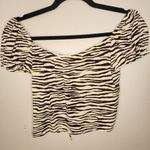 Motel Rocks MOTEL rock brown zebra print crop top size M Photo 4