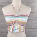 l*space Blue Skies Top (Amalfi Coast) Stripe w Metallic Threading Halter-S Photo 0