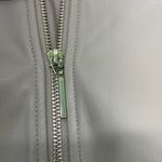 City Chic Faux Leather Zip up Jacket Fully Lined W/Pockets S/16 Beige NEW Photo 5