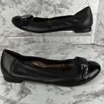 AGL Attilio Giusti Leombruni Womens Ballet Flats 8 US 38 EU Black Leather Italy Size 7 Photo 0