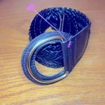 White House | Black Market Brown and gold woven belt 2 inches wide size XL adjustable Photo 3