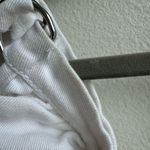 Lovers + Friends  Puff Sleeve Snap Button Front Crop Top White Denim Top Size XS Photo 4