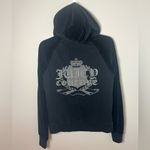 Juicy Couture Y2k Vtg Black Velour Full Zip Hoodie Jacket Graphic Grunge Size XL Photo 1