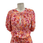 Poupette St. Barth Mini Bona V Red Chagal Printed Pink Orange Dress Size Small Photo 4