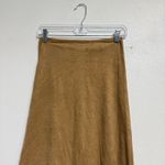 Yagi USA Tan Faux Suede Fringe Midi Skirt Sz M Size M Photo 1