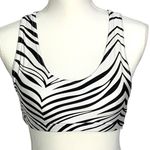J.B. Bloomers Adult S Zebra Print Sports Bra Cheer Dance Yoga Workout Black Photo 0
