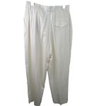 Liz Claiborne NOS Vtg 80s Sz 14 Cream Silk Blend Textured Pleated Waist Trousers Photo 5
