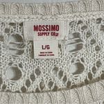 Vintage White Mossimo Crochet Top Size Medium Long Sleeve Open Knit Photo 3