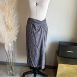 Rag and Bone  Grey Plaid Quiet Luxury Midi Skirt Photo 3