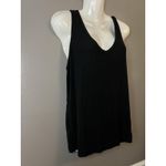 CAbi Tank Top Womens Medium Black Sleeveless Ribbed V Neck Rayon Style 4206 Photo 1