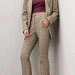 Veronica Beard  Arte Brown Plaid Striped Ankle Cropped Trouser Pant Sz 12 Photo 6