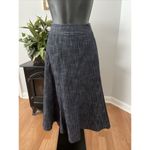 JM Collection  Women's PETITE 8P Blue FLARED Stretch Skirt Photo 1