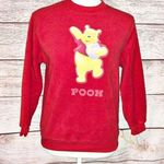 Disney Vintage Store Red Winnie The Pooh Bear Sweatshirt Size M Photo 0