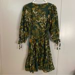 Cara Cara Millbrook Floral Dress in Green Botanical Birds in Size XS Photo 2