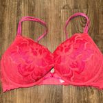 Victoria's Secret Victoria’s Secret 2002 Lace Padded Hot Pink Bra - 34D Photo 0