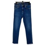 Citizens of Humanity  Jeans‎ Women 28 Blue Rocket Crop High Rise Skinny Raw Hem Photo 2