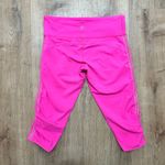 Lululemon | Hot Pink Power Flow Ruched Capri Workout Athleisure Leggings, Size 8 Photo 3