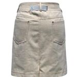 Cache  Denim Gold Metallic Rhinestone Stud Pocket Corners Stretch Skirt NWT $98 Photo 1