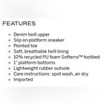 Keds Point Denim Women’s Black and White Slip-On Sneakers Size 7 Photo 11