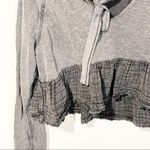 Free People Small Sweet Jane Tie Neck Pullover Top Sweatshirt Slouchy Black Photo 3